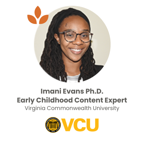 The image features Imani Evans, Ph.D., with the title 